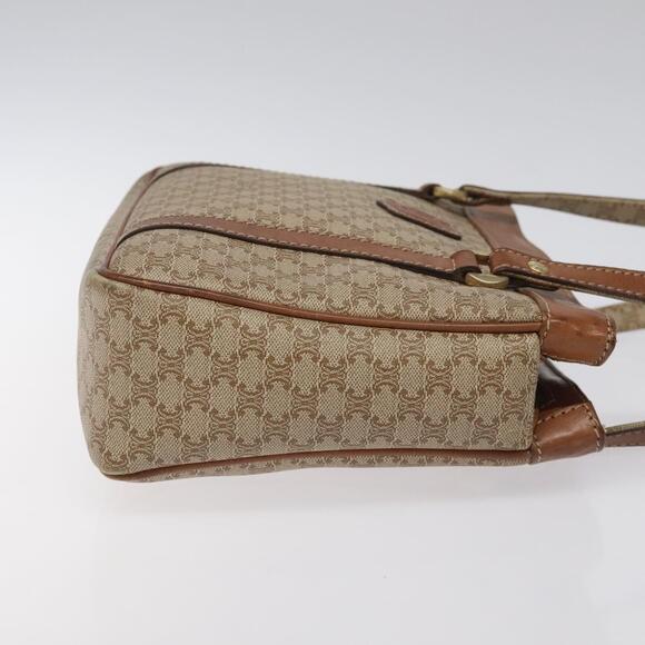 CELINE Macadam Canvas Hand Bag Beige Gold - Picture 4 of 13